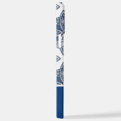 Coque iPhone 12 Pro Max Bleu Celtique noeud personnalisé avec votre nom (Côté droit)