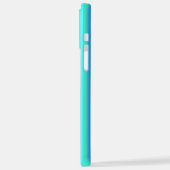 Coque iPhone 12 Pro Max Bleu Vert arc-en-ciel rayures (Côté gauche)