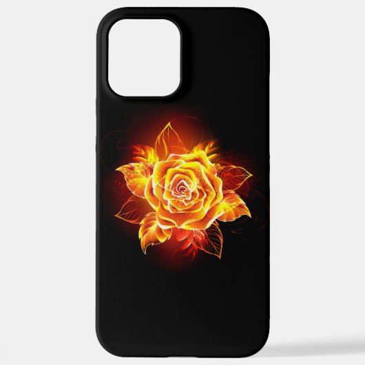 Coque iPhone 12 Pro Max Blooming Fire Rose (Verso)