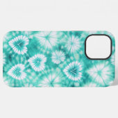 Coque iPhone 12 Pro Max Blue Hearts Tie Dye (Verso Horizontal)
