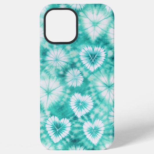 Coque iPhone 12 Pro Max Blue Hearts Tie Dye (Verso)