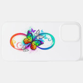 Coque iPhone 12 Pro Max Bright infinity with rainbow butterfly (Retour horizontal)
