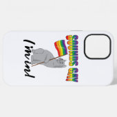 Coque iPhone 12 Pro Max Ça a l'air gay, je suis dedans, chat (Verso Horizontal)