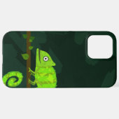 Coque iPhone 12 Pro Max Caméléon vert mignon (Retour horizontal)