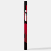 Coque iPhone 12 Pro Max camo rouge et noir (Côté gauche)