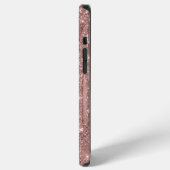 Coque iPhone 12 Pro Max Chic Monogramme Or Rose (Côté gauche)