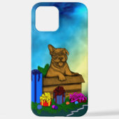 Coque iPhone 12 Pro Max Chiot dans une boîte, Joyeux Noël (Verso)