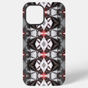 Coque iPhone 12 Pro Max Chrome noir au rapport 'rubis', formes virtuelles
