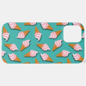 Coque iPhone 12 Pro Max Congés gaufres crème glacée et motif de yaourt con (Retour horizontal)