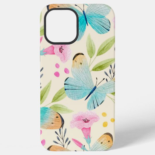 Coque iPhone 12 Pro Max Coque-coque iphone de papillon lunaire (Verso)