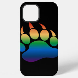 Coque iPhone 12 Pro Max Couleurs dégradées de fierté d'ours sur patte d'ou