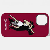 Coque iPhone 12 Pro Max Couple rétro dansant le tango (Verso Horizontal)