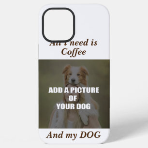 Coque iPhone 12 Pro Max Coussin à jeter Café et mon chien
