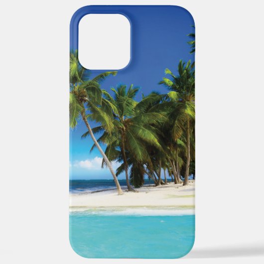 Coque iPhone 12 Pro Max coussin de jetée de plage exotique (Verso)