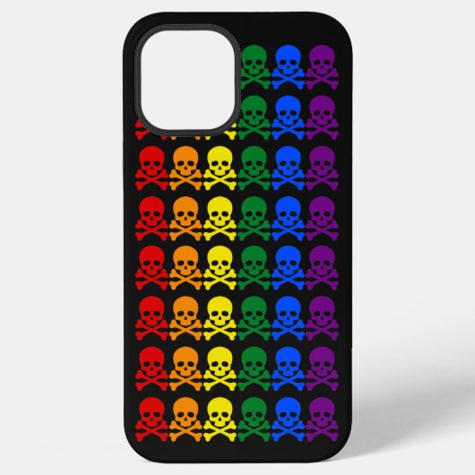 COQUE iPhone 12 PRO MAX CRÂNES ARC-EN-CIEL (Verso)