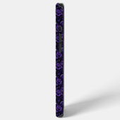 Coque iPhone 12 Pro Max Crânes et Fleurs Violettes (Côté gauche)