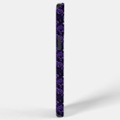 Coque iPhone 12 Pro Max Crânes et Fleurs Violettes (Côté droit)