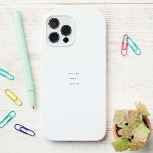 Coque iPhone 12 Pro Max Create Your Own white (Sur le bureau)