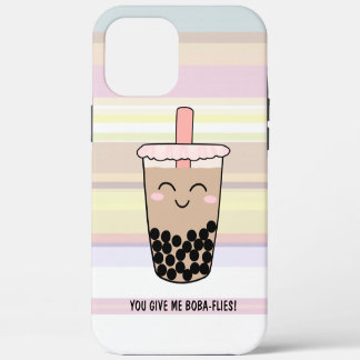 Coque iPhone 12 Pro Max Cute Boba Milk Tea Pun