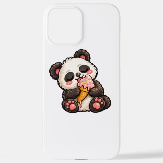 Coque iPhone 12 Pro Max Cute Panda Ice Cream (Verso)