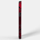 Coque iPhone 12 Pro Max DAMASK GEM MONOGRAM Topaze jaune ,Rubis rouge (Côté droit)