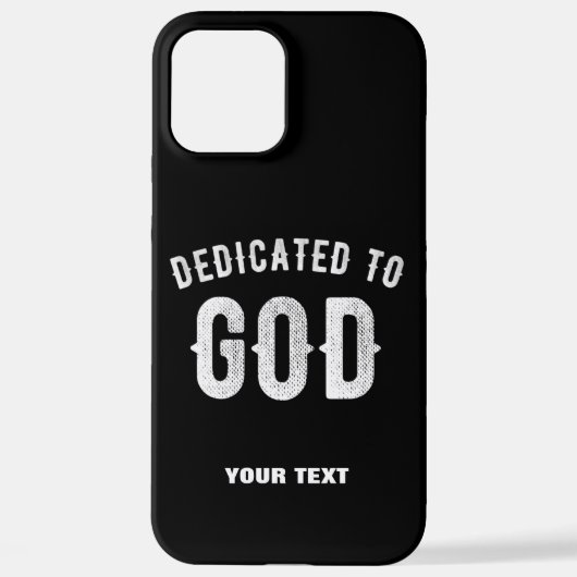 COQUE iPhone 12 PRO MAX DÉDIÉ À DIEU PERSONNALISABLE COOL TEXTE BLANC (Verso)