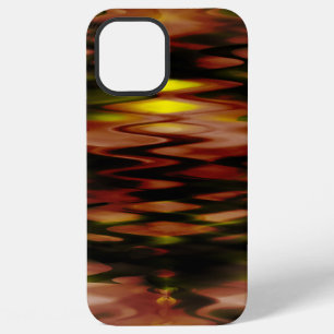 Coque iPhone 12 Pro Max Dégradé marron à jaune formant un zig-zag abstrait