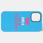 Coque iPhone 12 Pro Max "Diva d'un enseignant" (Verso Horizontal)