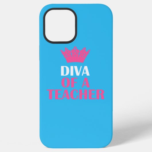 Coque iPhone 12 Pro Max "Diva d'un enseignant" (Verso)
