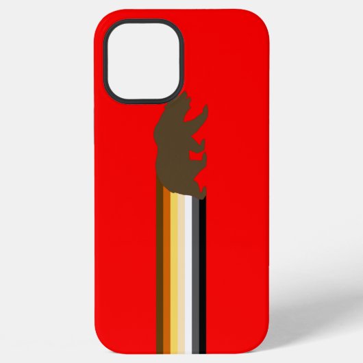 Coque iPhone 12 Pro Max Drapeau de fierté Gay Bear (Verso)