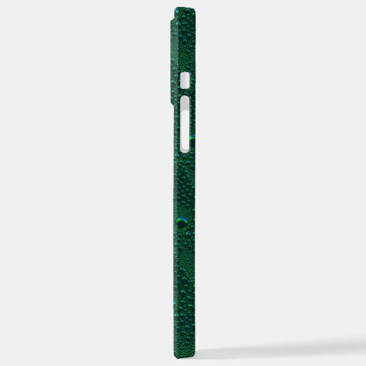 Coque iPhone 12 Pro Max Eau sur métal vert (Côté gauche)