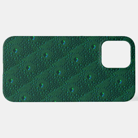 Coque iPhone 12 Pro Max Eau sur métal vert (Retour horizontal)