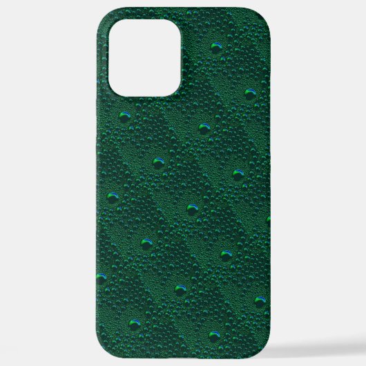 Coque iPhone 12 Pro Max Eau sur métal vert (Verso)