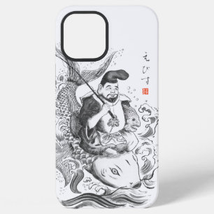 Coque iPhone 12 Pro Max Ebisu - Dieu de la pêche et du commerce (peinture