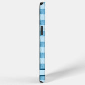 Coque iPhone 12 Pro Max Écossais bleu moderne simple nom (Côté droit)