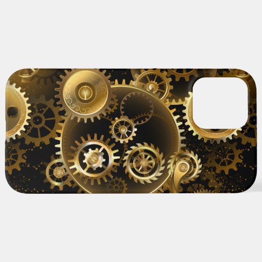 Coque iPhone 12 Pro Max Équipements en laiton sans vapeur (Retour horizontal)