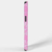 Coque iPhone 12 Pro Max Étui Fleuri Rose avec Initiale & Nom (Côté droit)