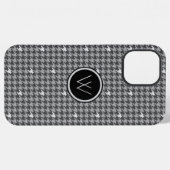 Coque iPhone 12 Pro Max Étui Houndstooth avec accent argent Case-Mate (Verso Horizontal)