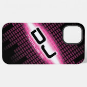 Coque iPhone 12 Pro Max Étui Rose Moderne DJ (Diagonal) (Verso Horizontal)