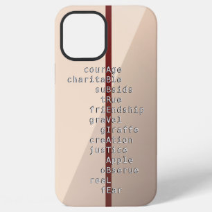 Coque iPhone 12 Pro Max Faire votre nom ou message avec des mots croisés ?