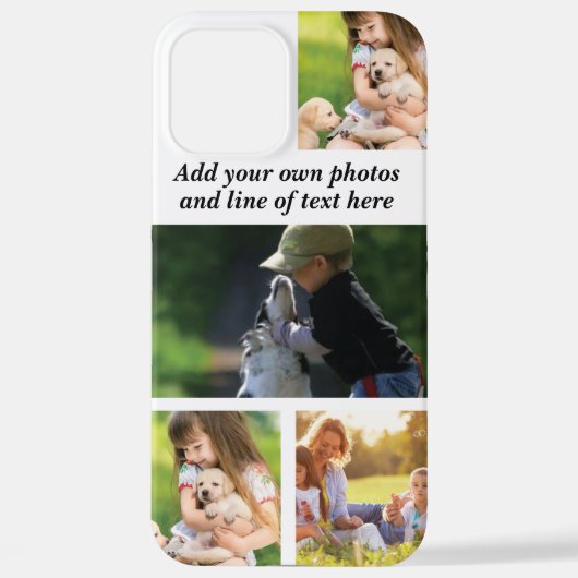 Coque iPhone 12 Pro Max Faites votre propre collage photo et texte (Verso)