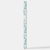Coque iPhone 12 Pro Max Feuille Damask Motif Turquoise (Côté gauche)