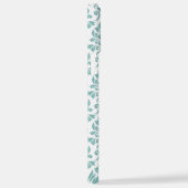 Coque iPhone 12 Pro Max Feuille Damask Teal Pattern (Custom) (Côté droit)