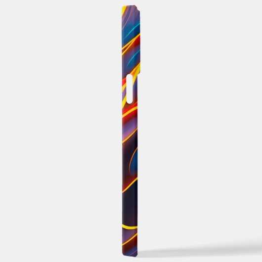 Coque iPhone 12 Pro Max Flammes rouges bleues Abstraites (Côté droit)