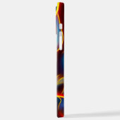 Coque iPhone 12 Pro Max Flammes rouges bleues Abstraites (Côté gauche)