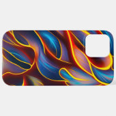 Coque iPhone 12 Pro Max Flammes rouges bleues Abstraites (Retour horizontal)