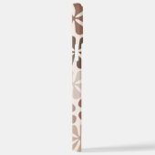 Coque iPhone 12 Pro Max Fleurs Abstraites (B) Crème Brown de Taupe (Côté droit)