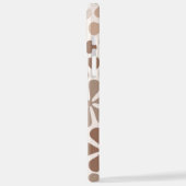 Coque iPhone 12 Pro Max Fleurs Abstraites (B) Crème Brown de Taupe (Côté gauche)