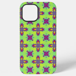 Coque iPhone 12 Pro Max Fleurs Artdeco dans le style rétro
