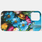 Coque iPhone 12 Pro Max Fleurs colorées (Retour horizontal)